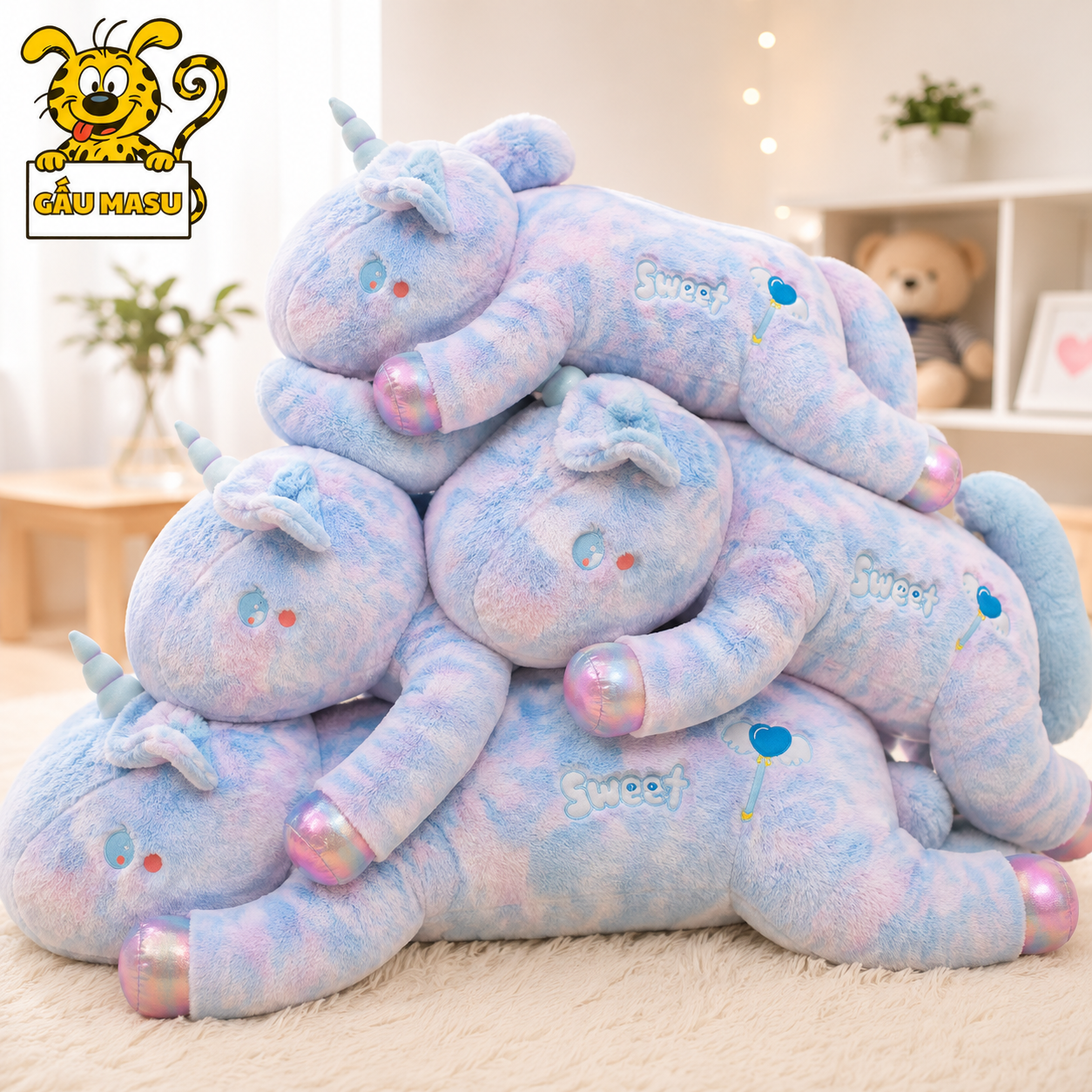 Gấu Bông Ngựa Pony Nằm