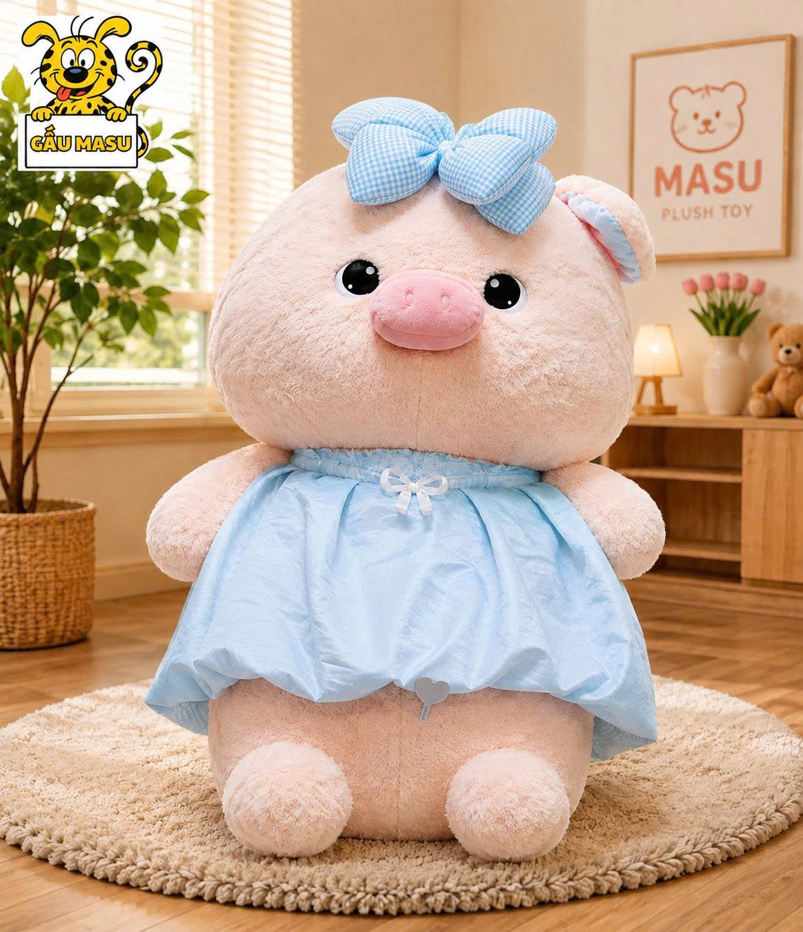 Gấu Bông Heo Váy Bí